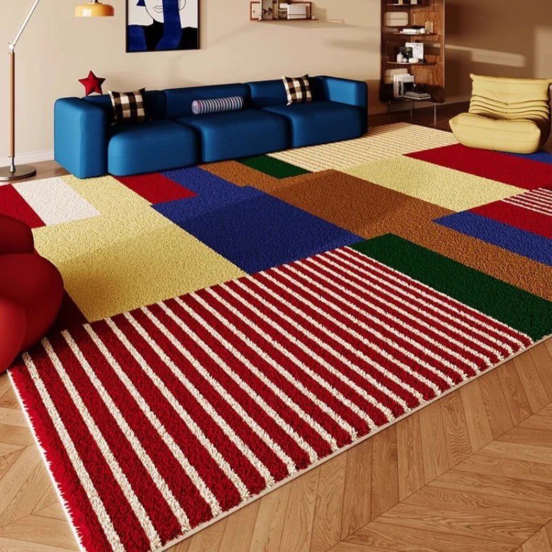 Tapete Colorido Retrô para Sala Siena – Macio e Antiderrapante