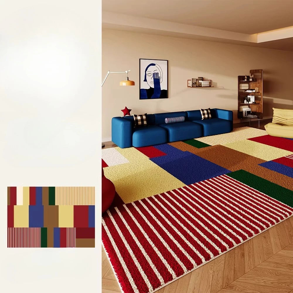 Tapete Colorido Retrô para Sala Siena – Macio e Antiderrapante