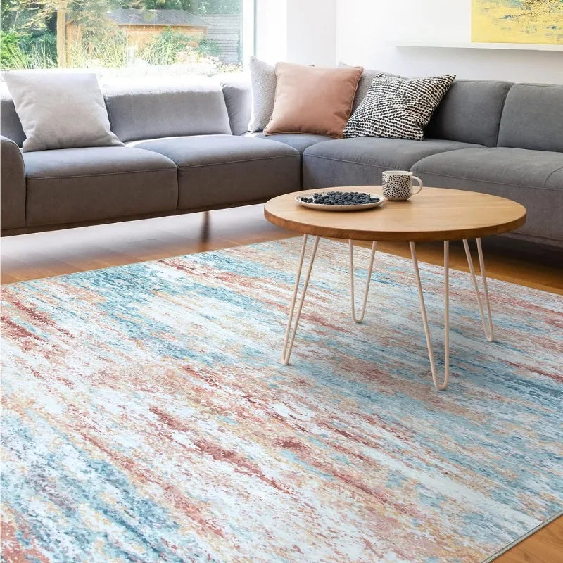 Tapete Abstrato Multicolorido Vértice – Antiderrapante e Lavável