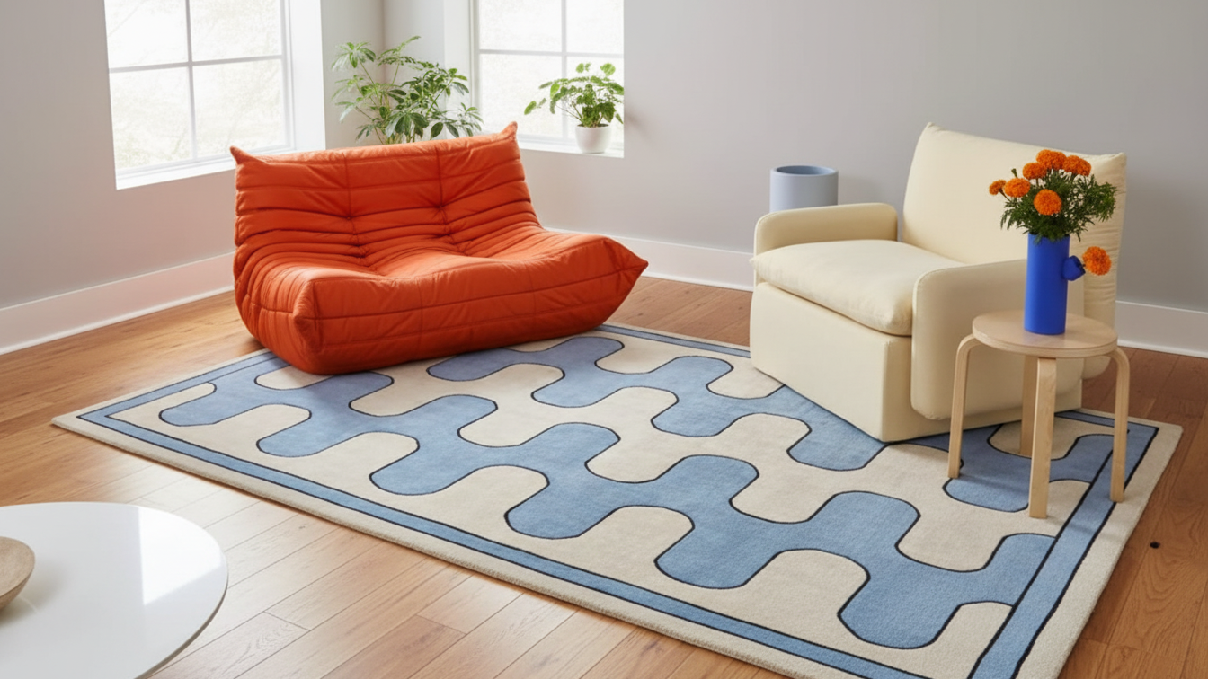 Tapete Moderno Motion Blue