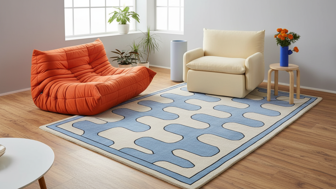 Tapete Moderno Motion Blue