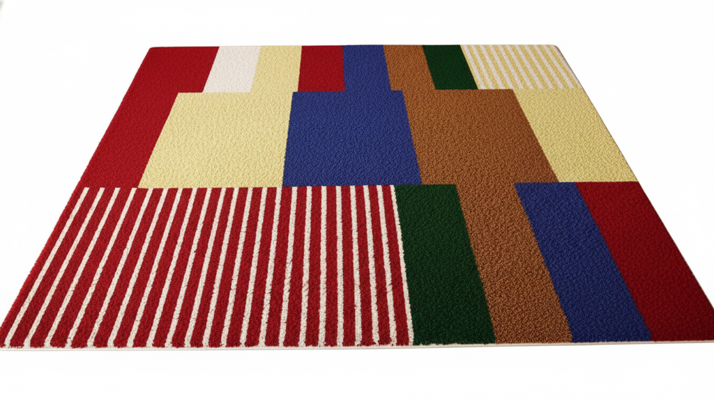 Tapete Colorido Retrô para Sala Siena – Macio e Antiderrapante